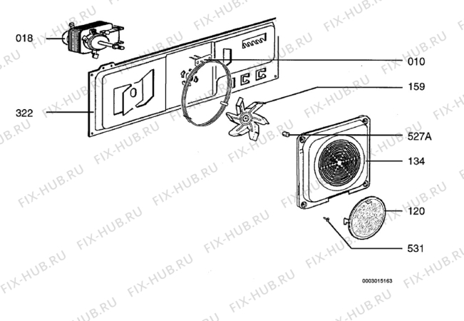 Взрыв-схема плиты (духовки) Aeg Electrolux E31552-5-D - Схема узла Hot air equipment